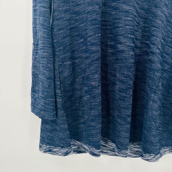 Soft Surroundings Size Medium Blue Heathered Long Sleeve Cowl Neck Tunic Top - Picture 5 of 8